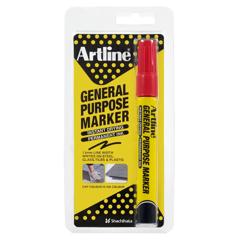 Masking tapes for precise edges in painting projects​ Artline General Purpose Permanent Marker Red
