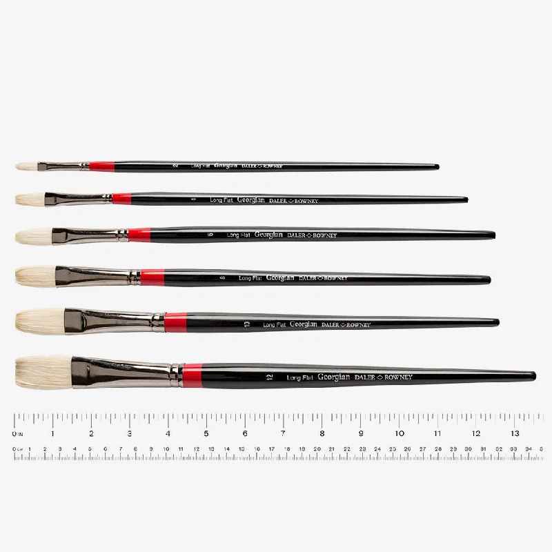 Cross - stitch art supplies with pre - printed patterns​ Daler Rowney Georgian S48 Long Flat Brushes