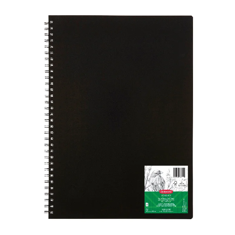 Painting and handicraft supplies for fairy - themed projects​ Derwent Academy Visual Art Diary Portrait 120 Pages Black Cover A3
