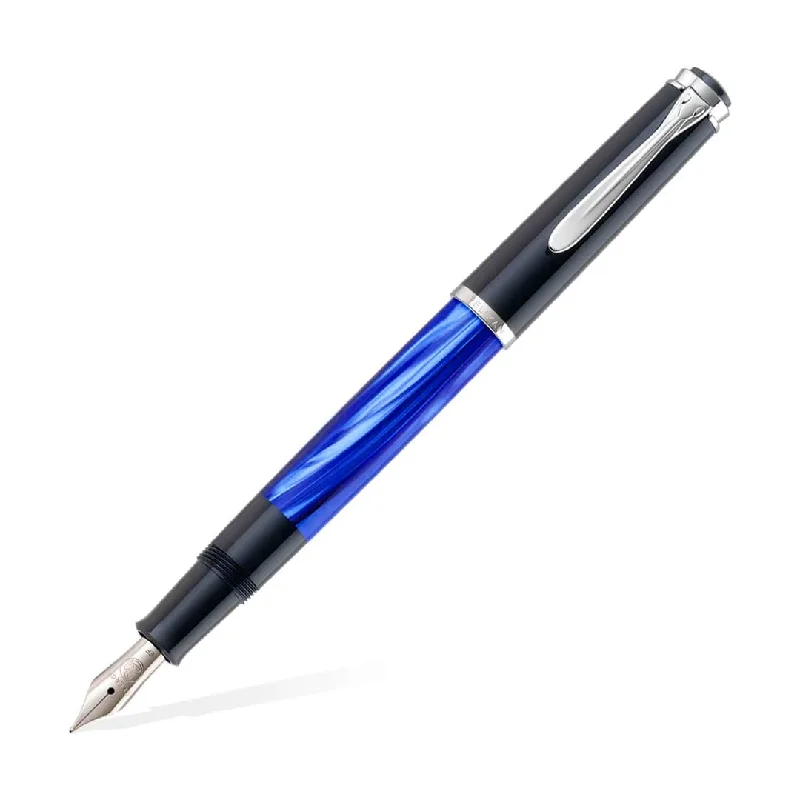 Art supplies for making decorative mirrors​ Pelikan Classic M205 Blue Marbled Fountain Pen