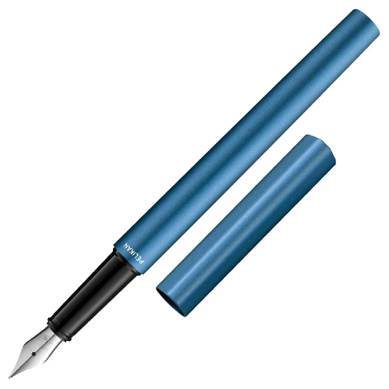 Art supplies for making personalized bookmarks​ Pelikan Ineo P6 Ocean Blue Fountain Pen