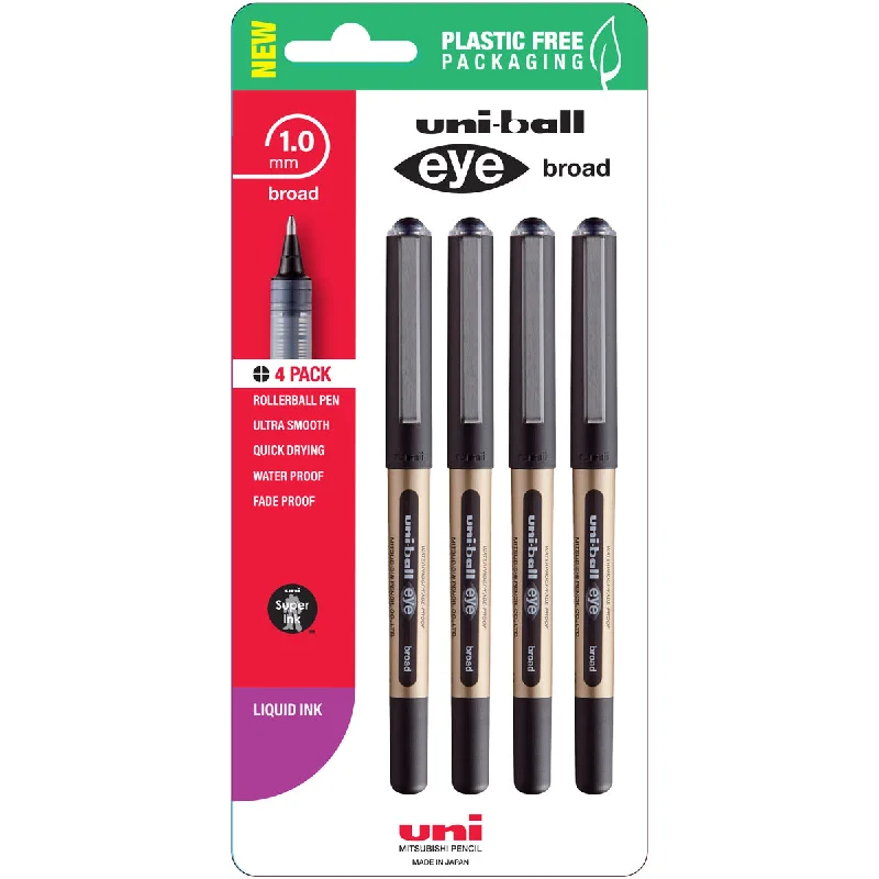 Scrapbooking art supplies including decorative papers​ Uni Eye 1.0mm Broad Capped Pens Set of 4