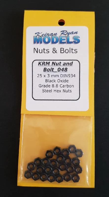 Office building model toys for business - themed play​ KRM-NB048 - Hex Nuts - Grade 8.8 Carbon Steel - 25 x 3mm - DIN934