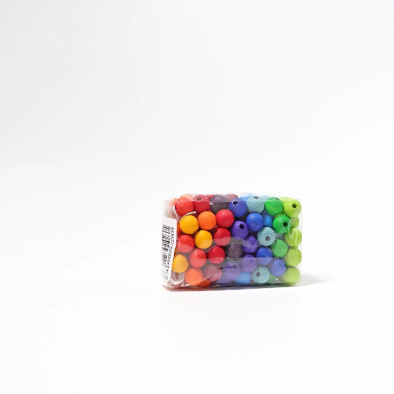 Wooden play farms for rural - themed play Grimm's Wooden Beads Rainbow - 120 Pieces, 12mm Wooden play farms for rural - themed play Grimm's Wooden Beads Rainbow - 120 Pieces, 12mm