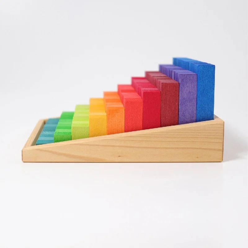 Wooden play spaceships for space exploration play​ Grimm's Stepped Counting Blocks Small