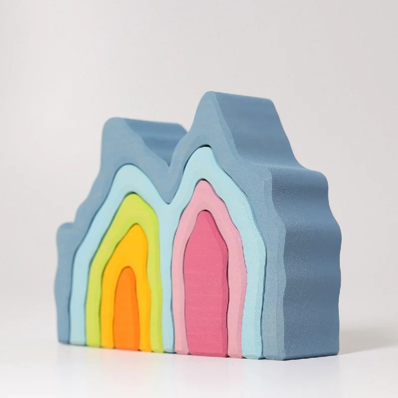 Wooden play fire stations for fire - fighting pretend​ Grimm's Stacking Cave Arch Australia Edition - Great Barrier Reef