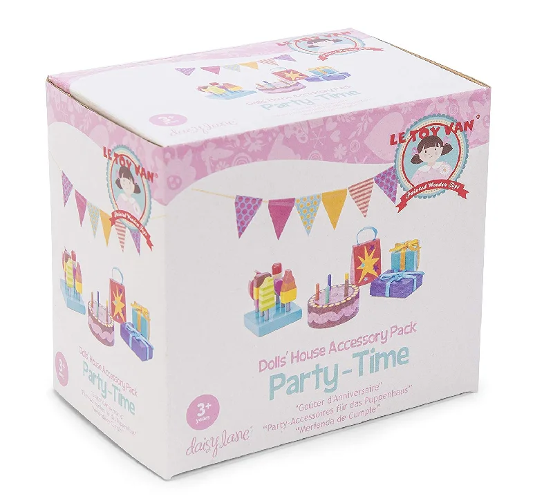 Wooden sand toys for beach or sandbox play​ Le Toy Van Party -Time