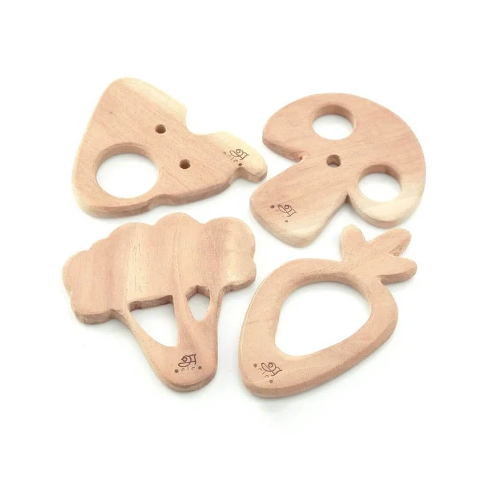 Wooden marionette puppets for performing arts​ Vegetable shaped Wooden Teethers
