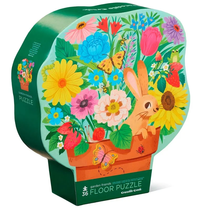 Puzzle - based fitness challenges for physical activity​ 36p Garden Friends Floor Puzzle