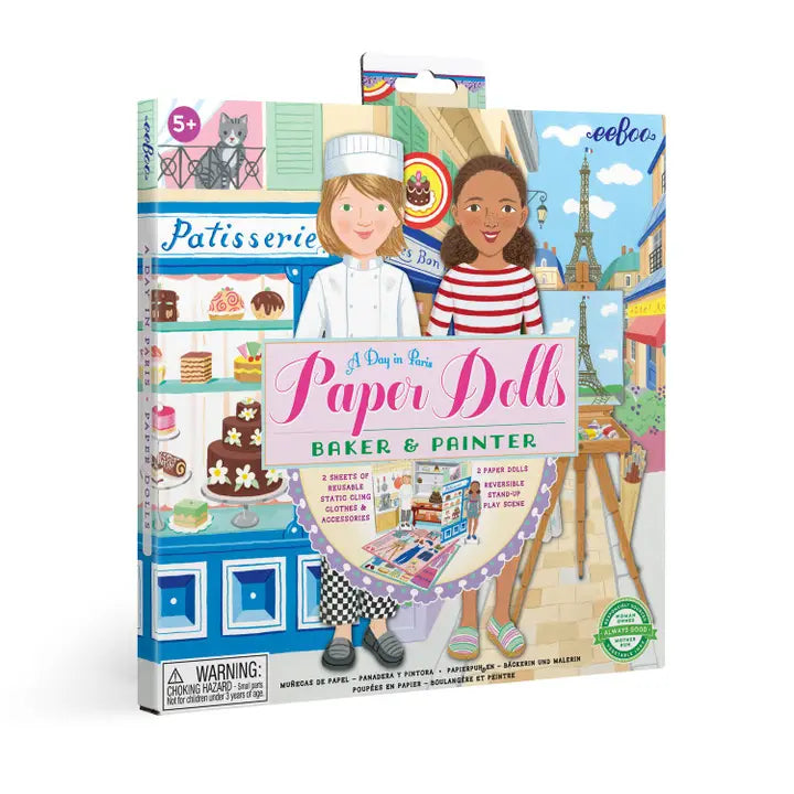 Plush toys for bakers in cupcake or cookie - shaped forms​ Baker & Painter Paper Doll Set A Day in Paris