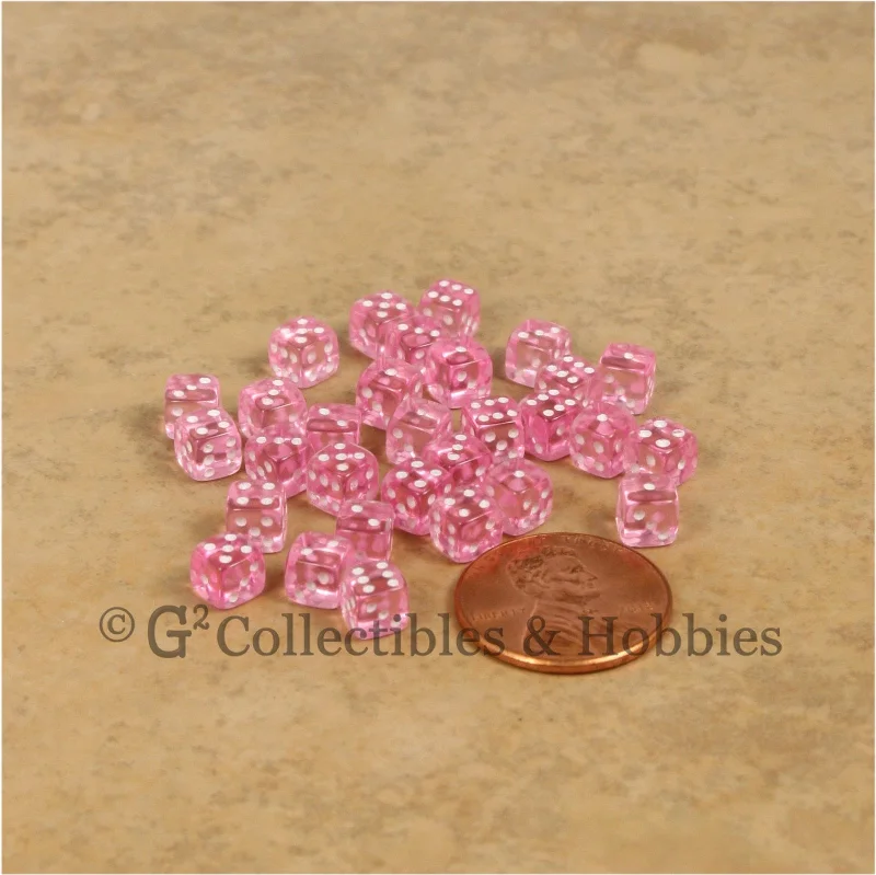 Easter bunny plush toys for spring celebrations D6 5mm Deluxe Rounded Edge 30pc MINI Dice Set - Transparent Pink Easter bunny plush toys for spring celebrations D6 5mm Deluxe Rounded Edge 30pc MINI Dice Set - Transparent Pink