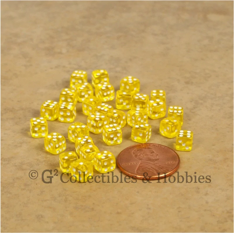 Knight - inspired plush toys with shields and swords D6 5mm Deluxe Rounded Edge 30pc MINI Dice Set - Transparent Yellow Knight - inspired plush toys with shields and swords D6 5mm Deluxe Rounded Edge 30pc MINI Dice Set - Transparent Yellow
