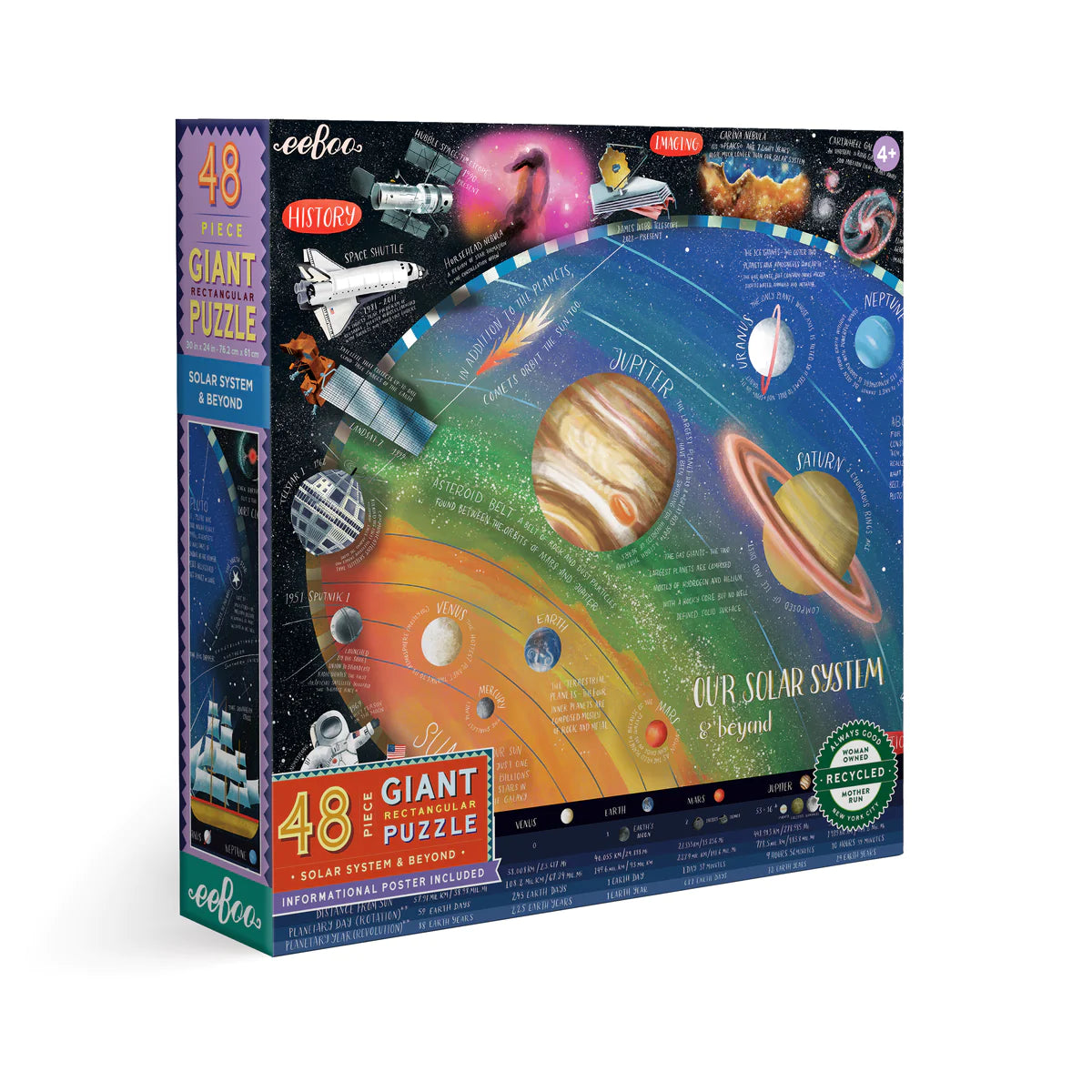 Puzzle - based learning tools for classrooms​ eeBoo 48 Piece Giant Puzzle Solar System & Beyond