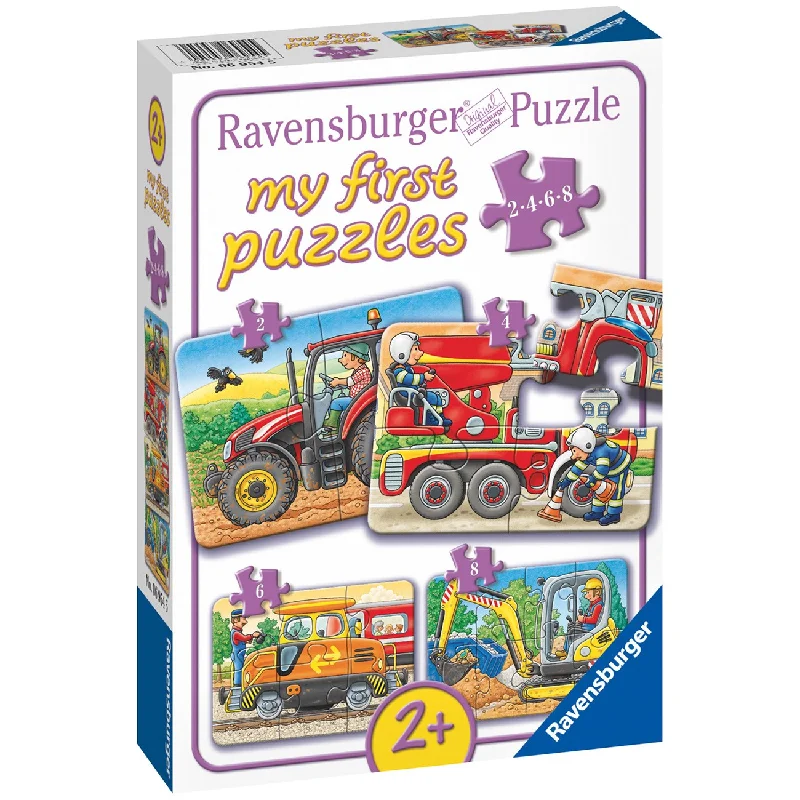 Braille - compatible puzzles for visually - impaired users​ Ravensburger Hard At Work 2/4/6/8p