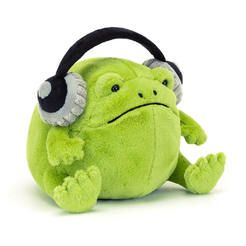Stress - relieving plush toys for adults in the office​ Ricky Rain Frog Headphones