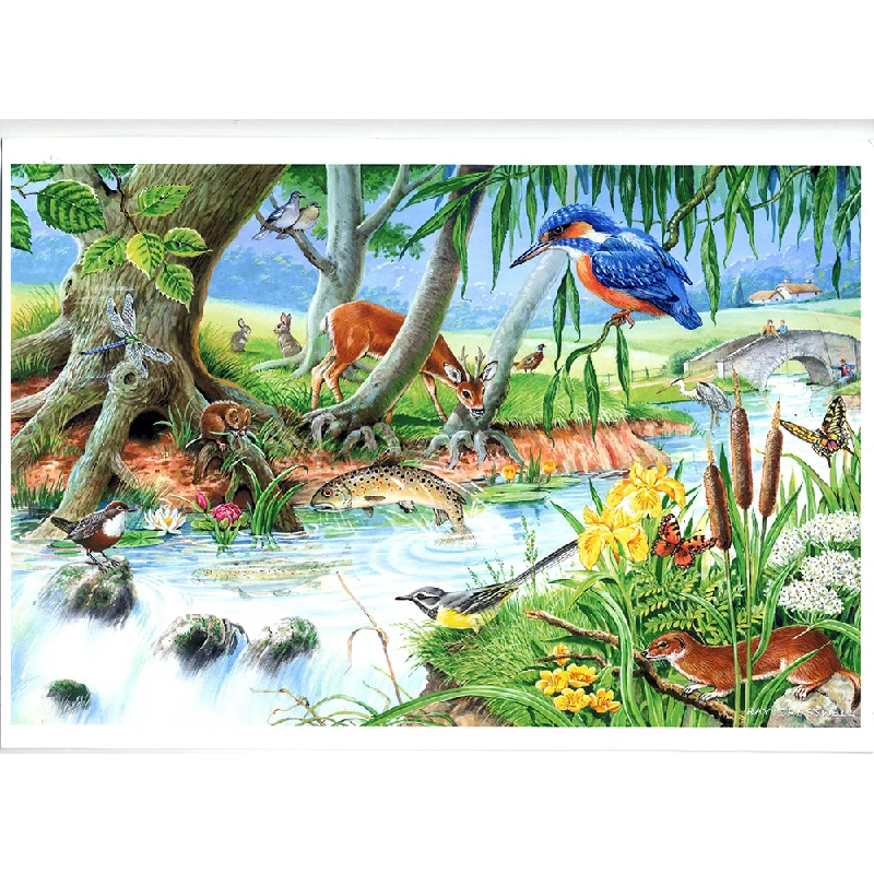 Puzzle - based scavenger hunt clues for treasure - hunting​ The House of Puzzles By The Riverbank, Big 250 Piece Jigsaw Puzzle
