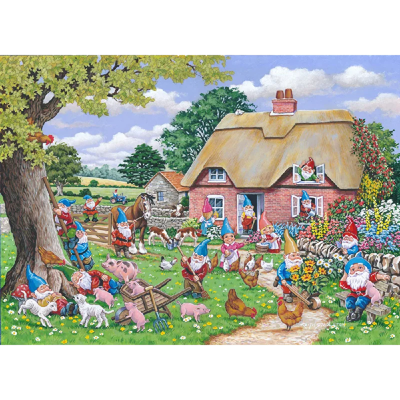 Puzzle - based scavenger hunts for outdoor fun The House of Puzzles Gnome Farm, Big 500 Piece Jigsaw Puzzle Puzzle - based scavenger hunts for outdoor fun The House of Puzzles Gnome Farm, Big 500 Piece Jigsaw Puzzle