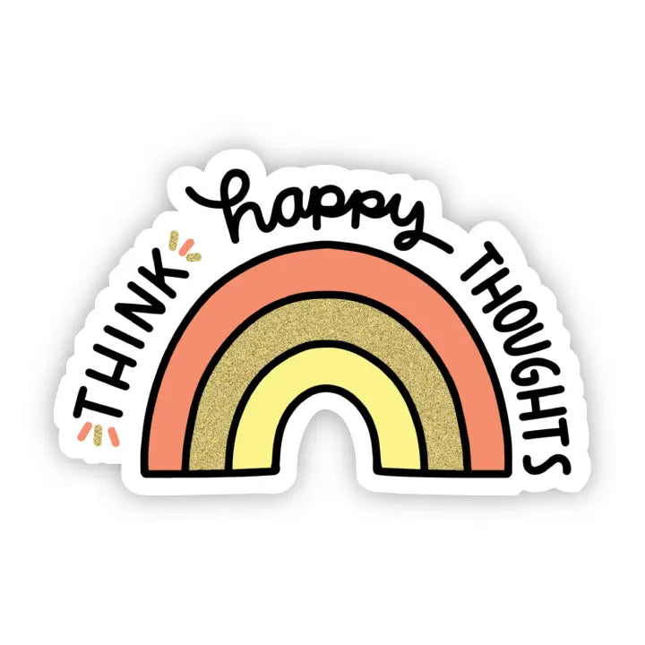 Plush toys for cat lovers shaped like their favorite breed​ Think Happy Thoughts Multicolor Rainbow Sticker
